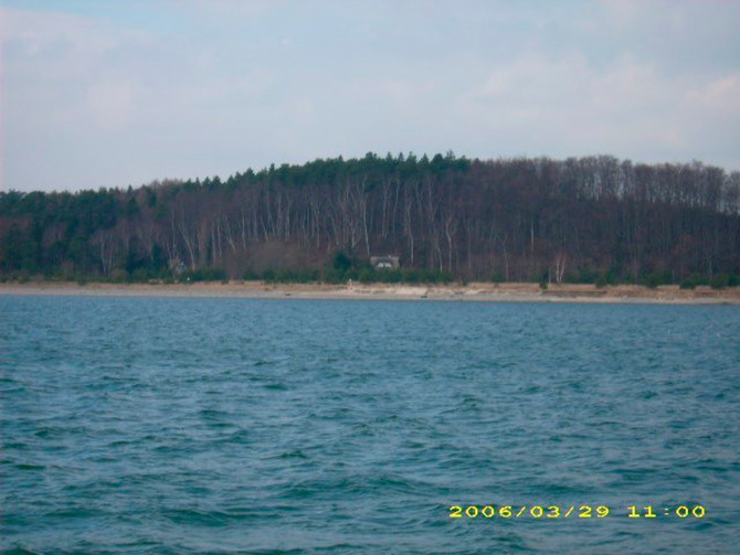 Ferienhaus in Mukran - Kunze - Blick von der Ostsee auf das Ferienhaus