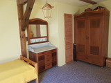 Ferienwohnung in Vogelsang - Jänicke - gelbes Schlafzimmer