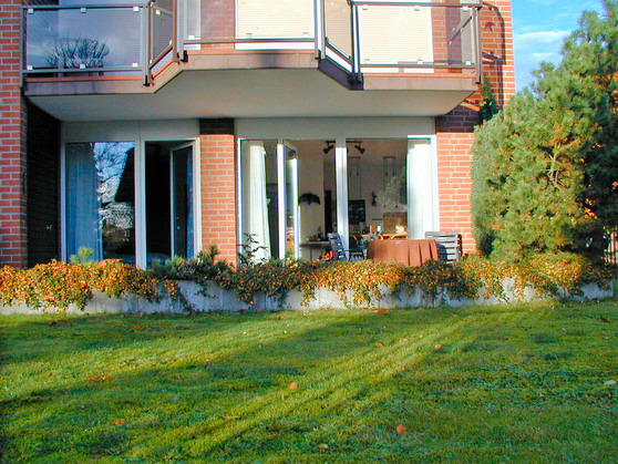 Ferienwohnung in Grömitz - Deichkrone - Blick auf unsere Terrasse