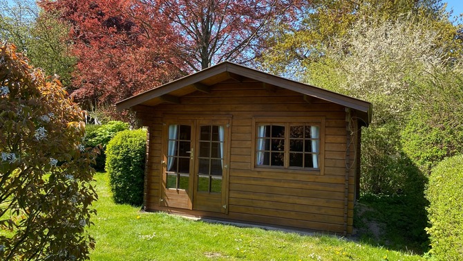 Ferienwohnung in Schönhagen - Prigge - Gartenhaus im Grünen mit Sauna und Aufenthaltsraum