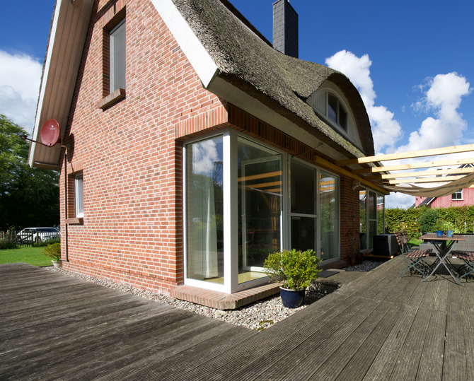 Ferienhaus in Dabitz - Dabitz - Haus mit großzügiger Holz-Terrasse