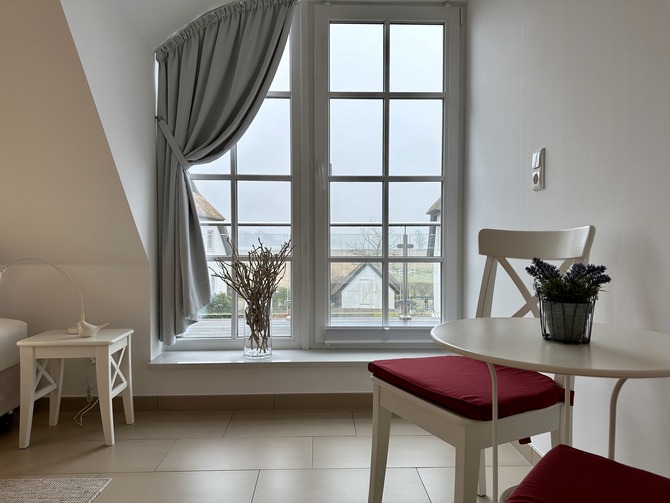 Ferienhaus in Zinnowitz - Mein Jantar - Blick aus dem Schlafzimmer auf das Achterwasser