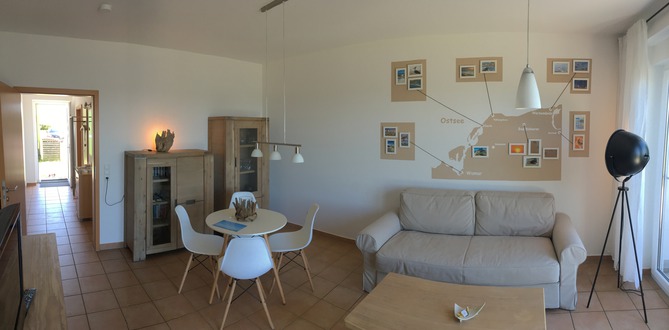 Ferienwohnung in Pepelow - Am Salzhaff - Wohnzimmer mit Esstisch