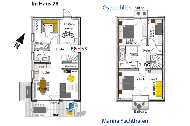 Ferienwohnung in Heiligenhafen - Ostsee - Maisonette - Appartement Nr. 53 "Schöne Aussicht" im Strand Resort - Bild 25