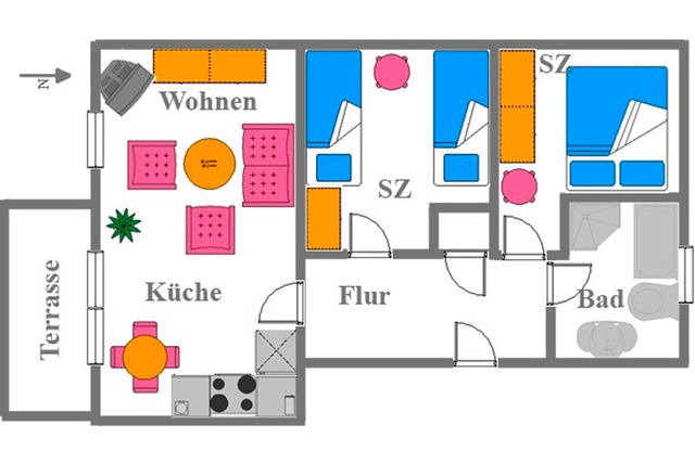 Ferienwohnung in Zingst - Villa "Meereslust" , Whg. 1 - Bild 13