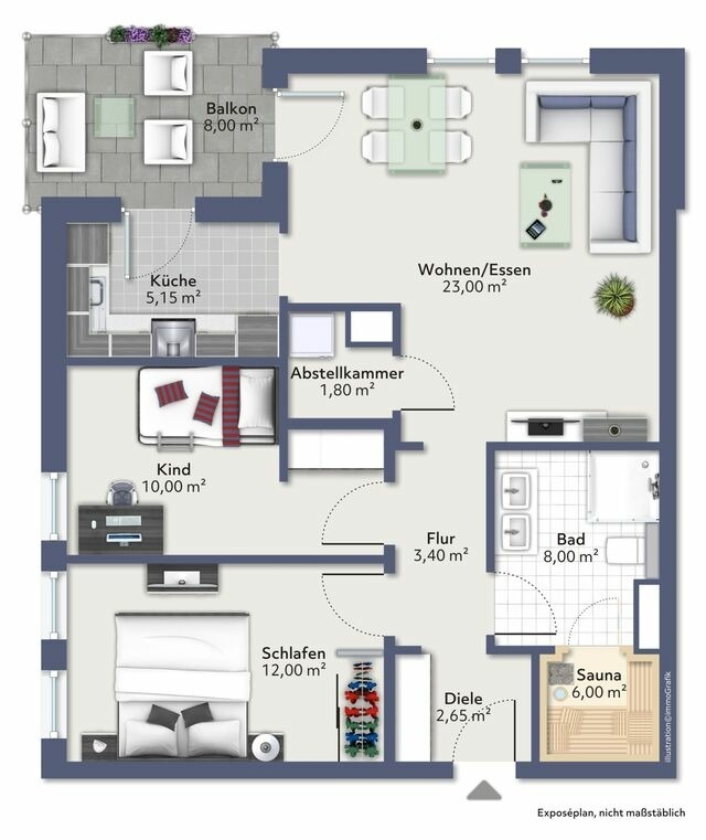 Ferienwohnung in Eckernf&ouml;rde - Wilde 13 mit Sauna - Bild 19