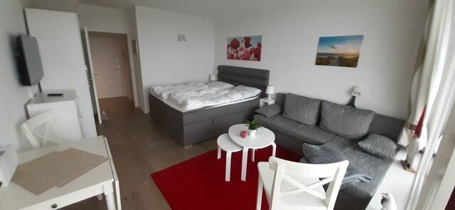 Ferienwohnung in Travemünde - Strand-Süd-Apartment **Panorama Lounge** im 31. OG mit Ostsee-Trave-Priwall-Altstadt-Hafenblick - Bild 2