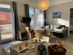 Apartment 15 "Sturmmöwe", Blickrichtung Strand / Offenes Meer