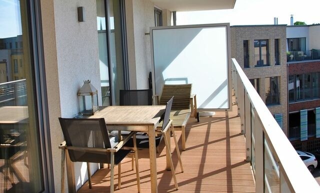 Ferienwohnung in Eckernf&ouml;rde - Apartment 29 "Heimathafen 29", Apartmenthaus Hafenspitze, Blickrichtung Innenstadt/Binnenhafen - Bild 21