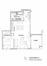 Ferienwohnung in Eckernförde - Apartment 16 "Seetaucher", Blickrichtung Strand/Offenes Meer - Bild 2