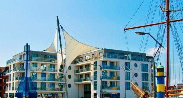 Ferienwohnung in Eckernförde - Apartment 12 - "Silbermöwe I" - Blickrichtung Yacht- und Binnenhafen/offenes Meer - Bild 16