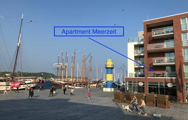 Ferienwohnung in Eckernf&ouml;rde - Apartment 8 "MEERZEIT" Blickrichtung Innenstadt / Binnenhafen West - Bild 4