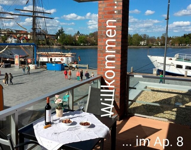 Ferienwohnung in Eckernf&ouml;rde - Apartment 8 "MEERZEIT" Blickrichtung Innenstadt / Binnenhafen West - Bild 5