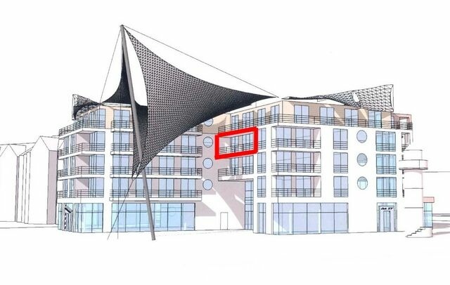 Ferienwohnung in Eckernförde - Apartment 33 "Fördetraum" mit Sauna, Apartmenthaus Hafenspitze Blickrichtung offene See - Bild 14