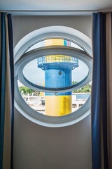 Ferienwohnung in Eckernförde - Apartment 9 "Am alten Leuchtturm", Blickrichtung Innenstadt, Binnenhafen West, seitlicher Meerblick, Hafenspitze - Bild 3