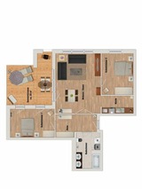 Ferienwohnung in Eckernförde - Apartment 9 "Am alten Leuchtturm", Blickrichtung Innenstadt, Binnenhafen West, seitlicher Meerblick, Hafenspitze - Bild 5