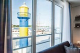 Ferienwohnung in Eckernförde - Apartment 9 "Am alten Leuchtturm", Blickrichtung Innenstadt, Binnenhafen West, seitlicher Meerblick, Hafenspitze - Bild 22