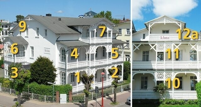 Ferienwohnung in Binz - Villa Iduna / Ferienwohnung No. 4 - 1. OG mit Balkon nach Osten - Bild 10