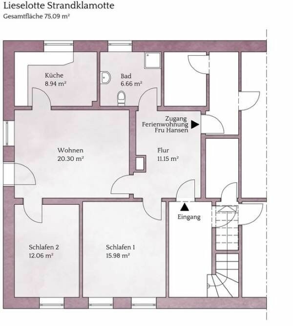 Ferienwohnung in Fehmarn OT Wulfen - Lieselotte Strandklamotte - Bild 22