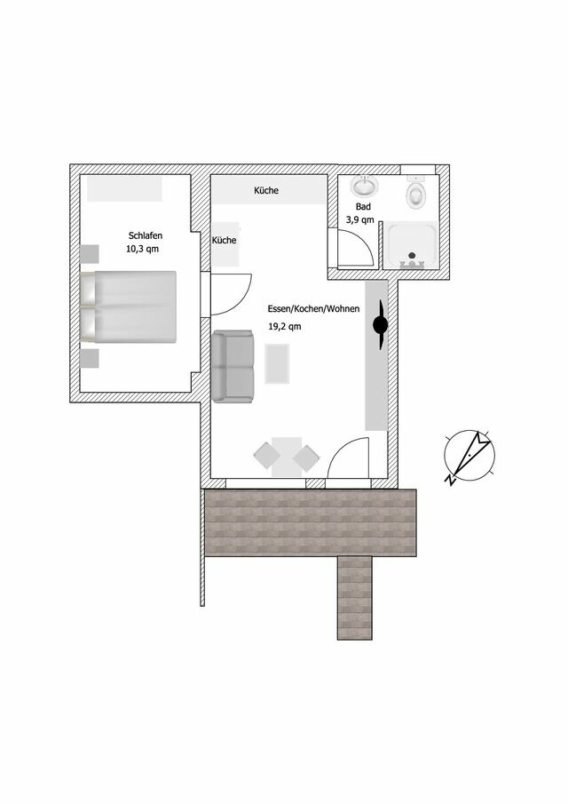 Ferienwohnung in Gr&ouml;mitz - Haus Seepferdchen - Whg. 3 - Bild 8