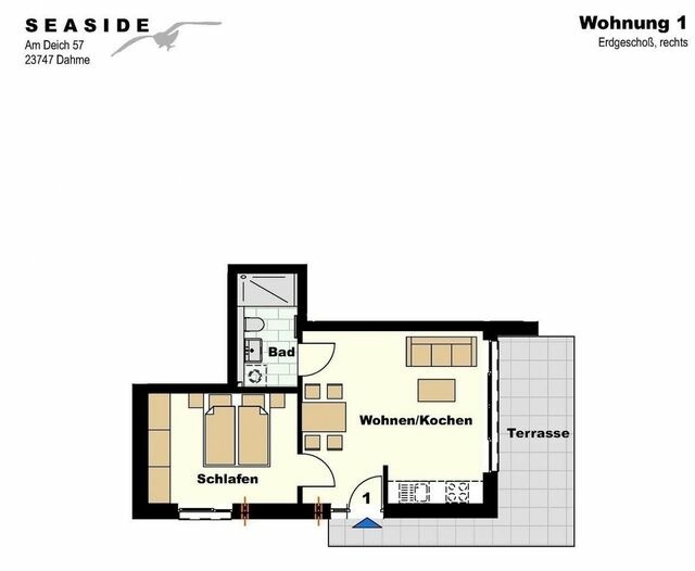 Ferienwohnung in Dahme - Düne und Meer Küstengold - Bild 15