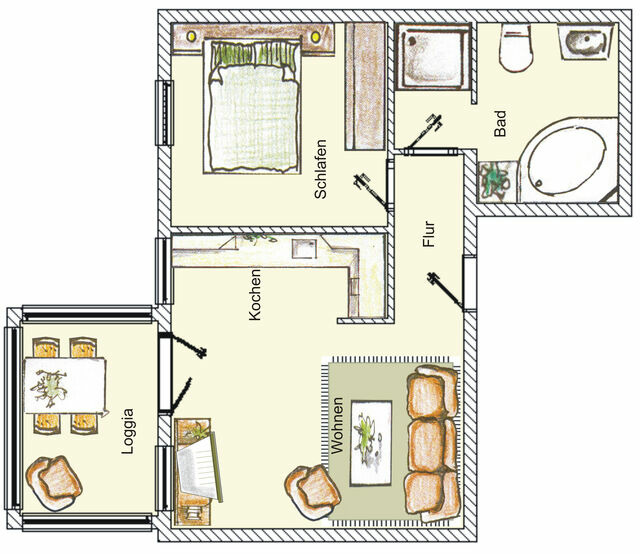 Ferienwohnung in Ahlbeck - (Brise) Villa Vineta Ahlbeck App. 01 - Bild 14
