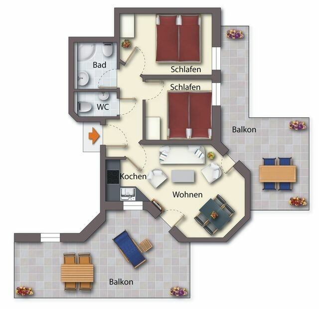 Ferienwohnung in Seebad Bansin - (Brise) Dünenresidenz App. A11 - Bild 19