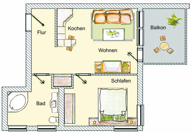 Ferienwohnung in Seebad Heringsdorf - (Brise) Villa Marlen App. 08 - Bild 11