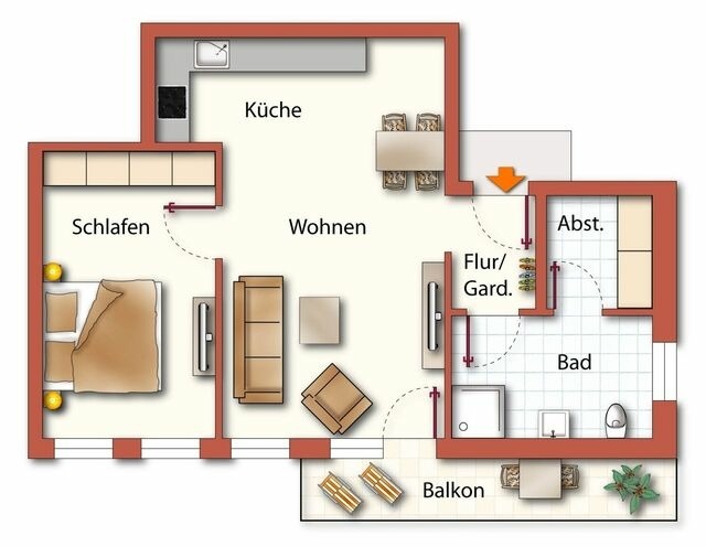 Ferienwohnung in Seebad Heringsdorf - (Brise) Haus Maxim App. 01 - Bild 15