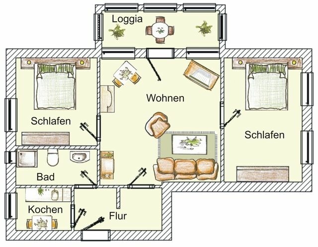 Ferienwohnung in Seebad Heringsdorf - (Brise) Haus Odin App. 04 - Bild 18