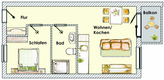 Ferienwohnung in Seebad Heringsdorf - (Brise) Stadtvilla Blumenhof App. 08 - Bild 6