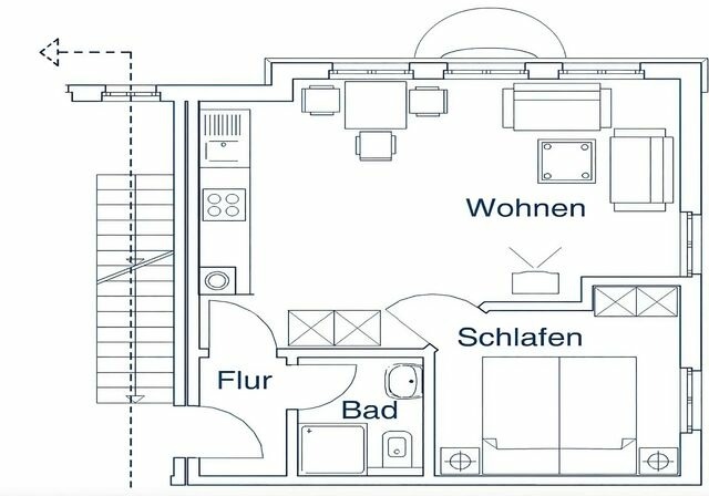 Ferienwohnung in Bansin - Villa Sonnengl&uuml;ck, App. 8 - Bild 9